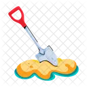 Mud Digging Soil Digging Digging Shovel Icon