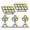 Solar Energy Farm Color Shadow Thinline Icon アイコン