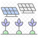 Solar Energy Farm Lineal Color Icon アイコン