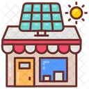 Solar Powered Shop Solar Shop Powered Shop Icon