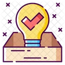 Solution Box Innovation Idea Check Icon