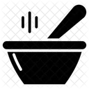 국 뜨거운 국 식사 아이콘