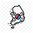 South Korea South Korea Map South Korea Flag Map Icon