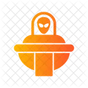 Spaceship Alien Invader Icon