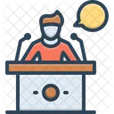 Speaking Speaker Podium Icon