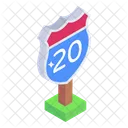 Speed Limit Board Speed Reduce Board Speed Sign Board Icon