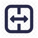 Split Cells Horizontal Symbol