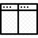 분할 수직 웹사이트 아이콘