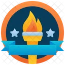 Winner Badge Sports Torch Badge Team Player Badge Icon