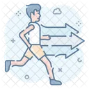 Sprint Athlete Runner Icon