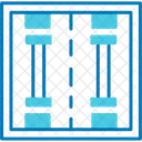 Bahn Schwimmmeisterschaft Strecke Symbol