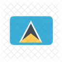 St Lucia Flagge Land Symbol