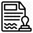 도장 법률 면허증 아이콘