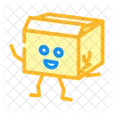 Stand Cardboard Box Icon