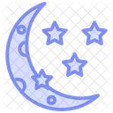 Star And Crescent Duotone Line Icon アイコン