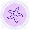 Star Fish Black Outline Icon Icon