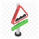 Road Sign Stop Cycling Road Symbol Icon