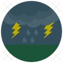 Lightening Storm Cloud Icon