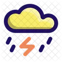 Storm Thunderclouds Rain Icon