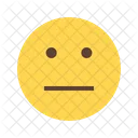 Straight Emoji Face Icon