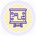 Strategic Plan Line Icon Icon