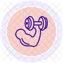 Strength Training Line Icon Icon