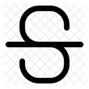 Strikethrough Editor Format Icon
