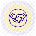 Strong Partnership Line Icon Icon