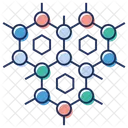 Structure Moleculaire Connexion Reseau De Chaines Icône