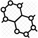 Structure Moleculaire Atomes Hexagones Icône