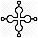 Structure Moleculaire Atomes Hexagones Icône