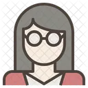 Glasses Wearing Girl Icon