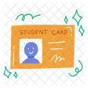 Library Books Student Id School Parking Pass Icon