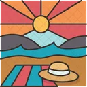 Summer Hot Sunshine Icon