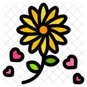 Sun Flower Rose Flower Icon