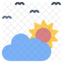 Sunrise Sky Cloudy Icon