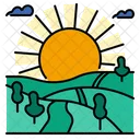 Sunrise Landscape Summer Icon