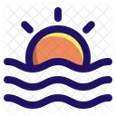 Sunset Dusk Sea Icon