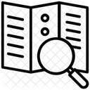 測量地図、土地測量、地図と拡大鏡 アイコン