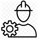 측량사 엔지니어 계약자 아이콘