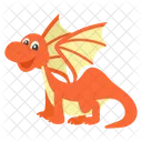 Fliegender Dinosaurier Cartoon Dinosaurier Susser Dinosaurier Symbol