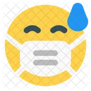 Sweat Emoji With Face Mask Emoji Icon