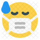 Sweat Emoji With Face Mask Emoji Icon