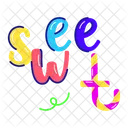 Sweet Typography Sweet Sweet Word アイコン