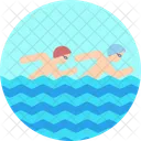 Swimming Marathon Synchronised Icon