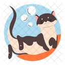 Swimming Otter Otter Animal Icon