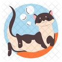 Swimming Otter Otter Animal Icon