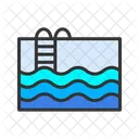 Swimming Pool Swim Stairs Icon