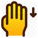 Swipe Down Hand Icon