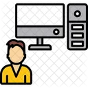 System Worker Laptop Working Icon